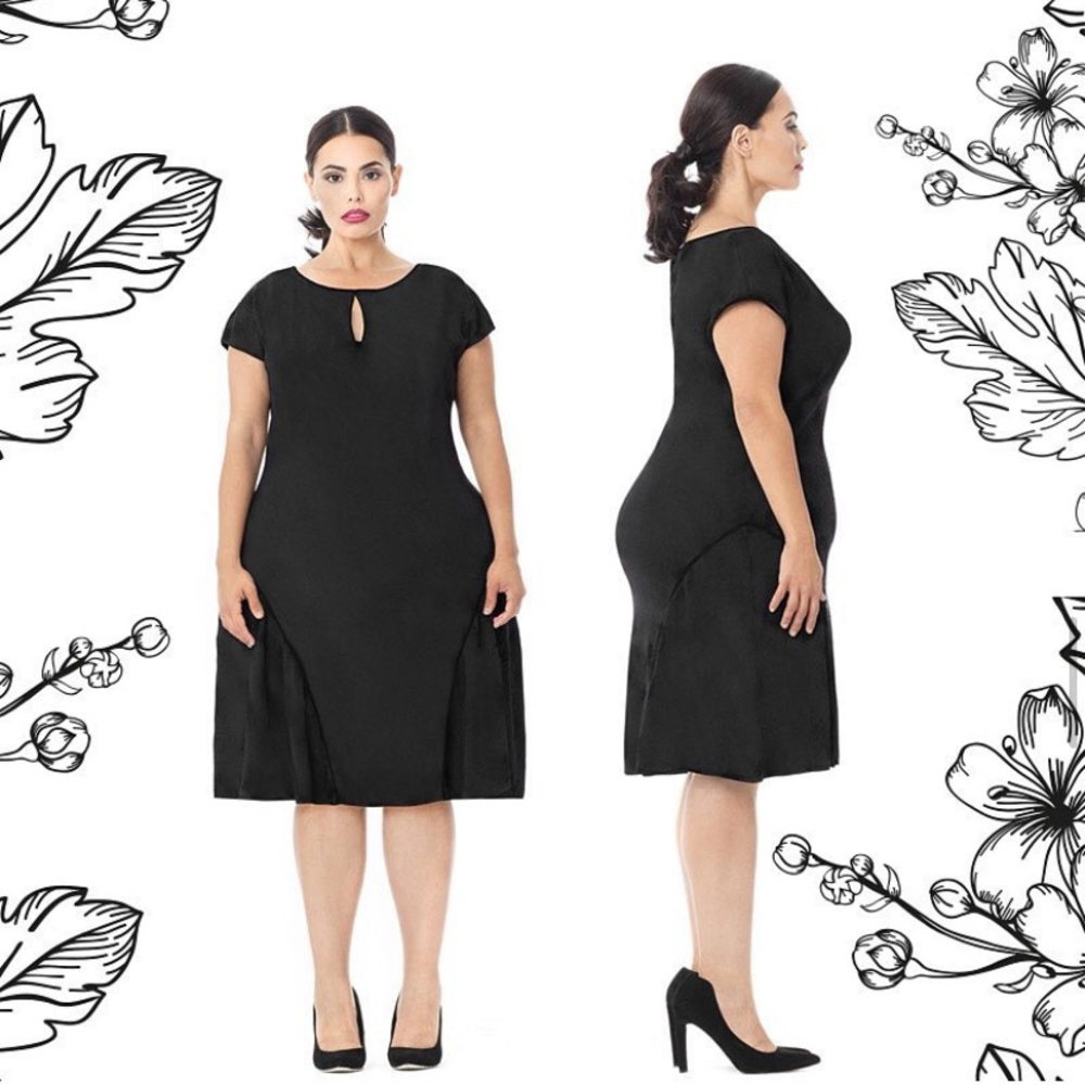 Blue Keyhole Cap Sleeve Dress